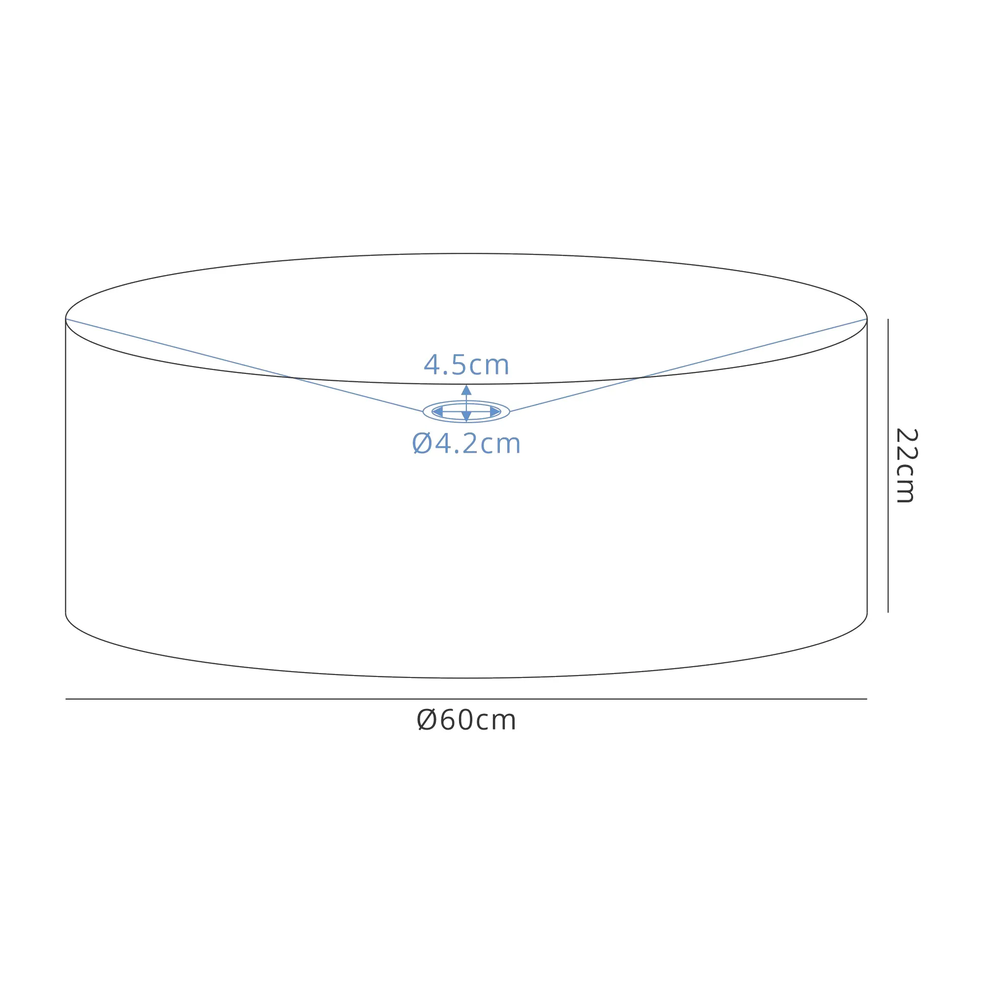 Baymont 60cm Flush 3 Light Black, Frosted Diffuser DK0604  Deco Baymont WH BL